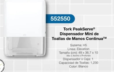 Dispensador para Toalla Continua