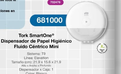 Dispensador Papel Higiénico Fluido Céntrico